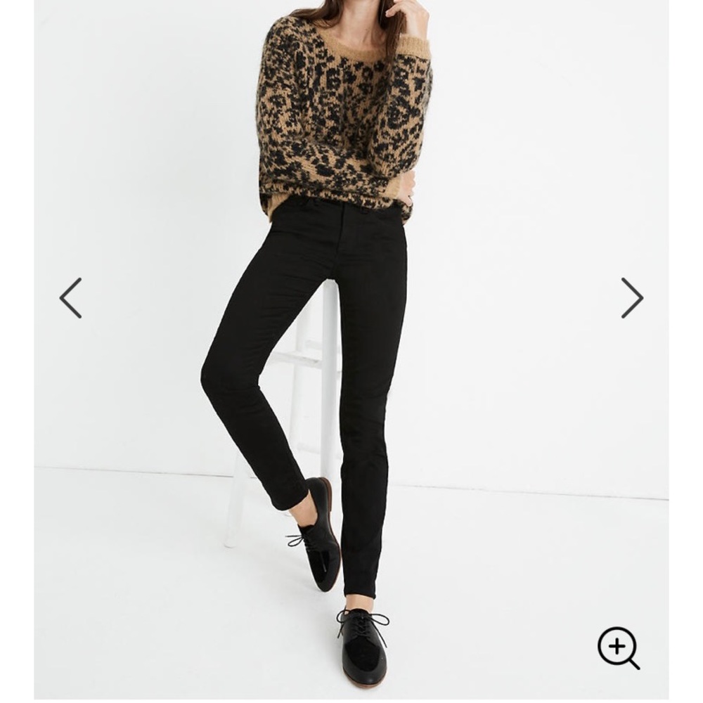 NWT Black Velvet Stripe Madewell Jeans 28